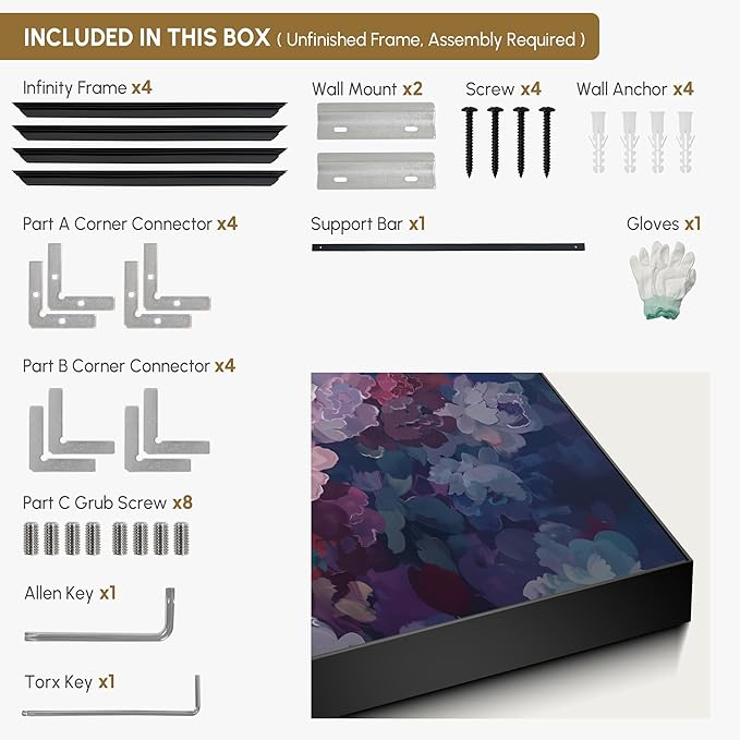 SIGNWIN 24"x46" Extra Large Framed Wall Art Bold Peony Bloom in Colorful Impressionist Style, Lush Floral for Home Living Room Bedroom Decor (Frame Assembly Required)