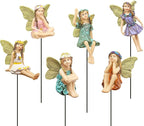 Fairy Garden Vintage Resin Fairy Figurines for Outdoor Garden Yard Lawn Supplies Home Decor Set of 6