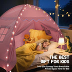 Sumbababy Full Size Bed Canopy for Kids：Girls Bed Tent Dream Privacy Sleeping Tents Indoor - Toddler Under Bunk Pink Tent - Girls & Boys Bedroom Privacy Space Sleeping Tents Gifts (Large Pink)