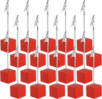 PATIKIL Place Card Holder, 20Pcs Memo Clip Holder Stand with Alligator Clasp Table Number Holders Wooden Base for Pictures Note Card Paper, Red