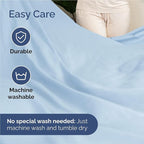 Twin XL Size 3 Piece Sheet Set - Comfy Breathable & Cooling Bed Sheets Set - Hotel Luxury Bedding for Women, Men, Kids, Teens, Boys & Girls - Deep Pockets, Soft, Wrinkle Free - Oeko-Tex - Light Blue