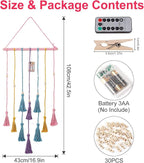 Homecor Gifts for Teenage Girls, Hanging Photo Display & Moon Dream Catchers, Christmas Teen Girls Gifts Ideas Ages 10 11 12 13 14 Years Old, Macrame Wall Decor Boho Bedroom Dorm Aesthetic Room Decor