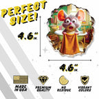 3D Mouse Sticker - Shower - Mousehole Wall Sticker Decal - Removable Bathroom Decor - Kids Room - Peel & Stick - Whimsical Home Decor - MICESTERPIECE