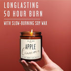 Apple Cinnamon Candles, Cinnamon Apple Candle - 'Apple Cinnamon' Infused w/Essential Oils I Scented Strong Soy Candles for Home for Christmas/Fall I Apple Pie Candle I 50Hr Burn, Made in USA