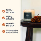 Calyan Wax Co. 3 Wick Candle, Fir + Clove Scented Candle, 43 Hour Burn Time, 3 Wick Soy Candles, Non Toxic & Vegan Soy Wax, Glass Jar Holiday Scented Candles, 14.9oz
