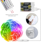 RUISHINE Battery Powered LED Strip Lights 13.2ft, LED Lights Battery Operated Color Changing Music Sync App Remote Control RGB USB Led for TV, Party, Room Decoration