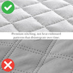 Southshore Fine Living, Inc. Twin XL Comforter Quilt Bedding Set, Dorm Room Bedding Essentials, Stain Resistant, Machine Washable Bedspread, XL/Twin Grey Quilt Bed Spread with Pillow Sham, Light Grey