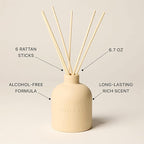 Craft & Kin Reed Diffuser for Home & Bathroom – Neroli & Jasmine Reed Diffuser Set with Fragrance Sticks, Long-Lasting Alcohol-Free Scent, Fall Earthenware Collection, 6.7oz
