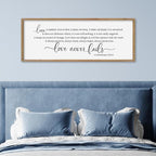 SRSZHIYUE Love is Patient Kind Sign Wall Decor Art 32"×12" 1 Corinthians 13 4-8 Master Bedroom Christian Wood Framed Large Wall Hanging (Wood)