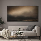 SIGNWIN 24"x46" Extra Large Framed Wall Art Golden Sunset Cloud, Moody Sky Scene for Home Living Room Bedroom Decor (Frame Assembly Required)