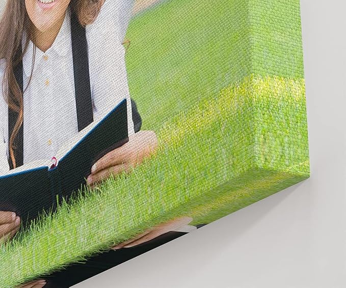 Custom Canvas Prints With Your Photos, Customized Picture On Canvas Print, Personalized Wall Framed Gifts for Family Anniversary Baby Pet Wedding Christmas Graduation Decor for Men/Women 20 x 20in