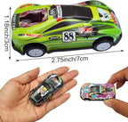 12 Pull Back Racing Cars Die cast Race Car Vehicles Playset,2.7 Inch Metal Friction Powered Car Toys for Toddlers