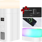 TRELC Portable Bedside Table Lamp, Atmosphere Light, LED Night Light with Magnetic Base, 8 RGB Colors & 3 Brightness, Cordless Rechargeable Ambient Light for Bedroom, Living Room, Gathering