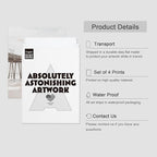 SIGNWIN Poster Bathroom Decor, Wall Art Room Decor Multicolor for Living Room, Bedroom, Office White Minimalist California Ocean Beach Seashore Pier Nature Wilderness Realism Landscape - 12"x16"x4