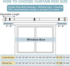 Curtain Rods for Windows 16 to 170 Inches Adjustable Length 1 Inch Diameter Window Curtain Rod with Aluminium Finials, Flash Gold