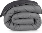 Bare Home Queen Comforter - Reversible Colors - Goose Down Alternative - Ultra-Soft - Premium 1800 Series - All Season Warmth - Bedding Comforter (Queen, Grey/Forged Iron Grey)