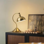 Cordless LED Table Lamp Set of Two, Swing Arm Desk Lamp, Rechargeable, Dimmable/3 Color/Memory Function, Modern Rechargeable Table Light for Living Room,Bedroom,Bedside, Brass