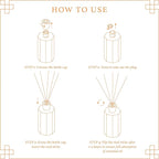 Reed Diffuser Set, Citrus Scented Oil Diffuser, 6.76 fl oz (200 ml) Home Fragrance Diffuser with Reed Sticks, Air Fresheners for Home, Bathroom Shelf Decor