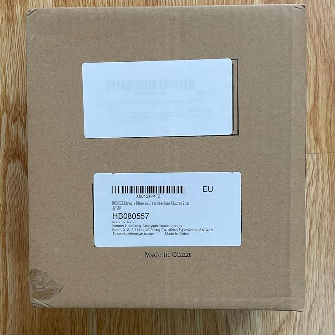 HAUCOZE Ceramic Decorative Vase Modern Decor Statue Table Centerpiece Sculpture Gifts 8.3inch