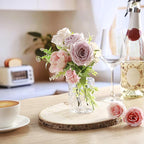 Honeydak Set of 24 Plastic Bud Vases, Vintage Decorative Mini Flower Vases Bulk for Table Centerpieces, Wedding Reception, Home Decor, Housewarming Gifts(Geo-Diamond)