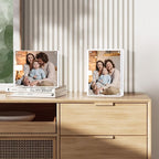 Magnetic Double Sided Clear Acrylic Picture Frame, 5 x 7 Inches，27 MM Thick for Desktop Display(Pack of 3)