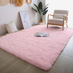 CAIYUECS Pink Area Rug for Girls Bedroom,Fluffy Shag Rugs for Living Room, 4x6 Feet Non-Slip Modern Furry Faux Fur Rugs for Nursery Kids Room,Fuzzy Plush Rug for Dorm Home Decor