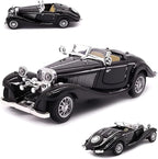 1:28 Scale Pullback Diecast Metal Antique Classic Model Cars Collectible Toy Gifts (Black,Length 6.5in/16.8cm)