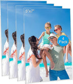4 Pack Magnetic Picture Frames for Refrigerator, 5x7 Magnetic Photo Holders for Fridge, Acrylic Magnetic Picture Frame for Displaying Frames,Children Artworks