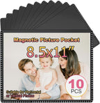 8.5x11 Magnetic Pocket Frames for Letter Size Paper Document,Classroom&Office Must Haves 10PCS