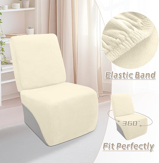 Arfntevss Sectional Recliner Couch Covers Velvet Corner Sectional Sofa Cover for Reclining Couch Stretch Soft L Shape Recliner Slipcover Washable Additional Seat Protector (1 Seat Cover, Beige)