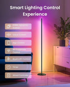 SwitchBot Smart RGBICWW App-Controlled Floor Lamp with Matter, Warm & Cool White, Alexa-Compatible Lamp, Works with Apple Home, Google Home – 1200lm Music Sync, Lamp for Living Room for Bedroom