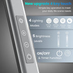 VERSKI LED Desk Lamp With Dual Light Source, Eye-Caring Optical Lens, 5 Color Modes & Brightness, 18W Brightest, Swing Arm Office Lamp, Clamp Lamp for Home Office, Work and Task