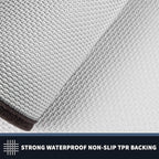 PURRUGS Dirt Trapping Door Mat 34" x 60", Non-Slip/Skid Machine Washable Entryway Rug, Shoes Scraper, Area Rug, Super Absorbent Welcome Mat for Muddy Wet Shoes and Paws, Grayish Brown & Coffee