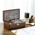 BELLA GLOBE Golden Decorative Howls Moving Castle Music Box Anniversary Jewelry Gifts Crystal Glass Observation Chamber Jewelry Box with Necklace Hooks Thinking of You Birthday Gifts for Women