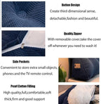 Headboard Pillow Wedge Pillow Gap Headboard Pillows Twin Daybed Pillows Backrest Pillow with Side Pockets White