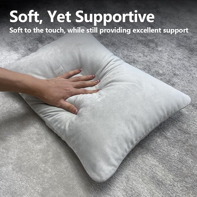 Suede Lumbar Support Pillow 1 Pack Uniquely Designed for Lower Back Support Neck Support Cushion Multi-Purpose Pillow Extra Soft