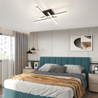 CANEOE Modern Ceiling Light Fixture Sputnik Dimmable Ceiling Light with Remote Control Black Flush Mount Chandelier Ceiling Lamp for Bedroom Living Room Kitchen Led Light Fixtures Ceiling Mount