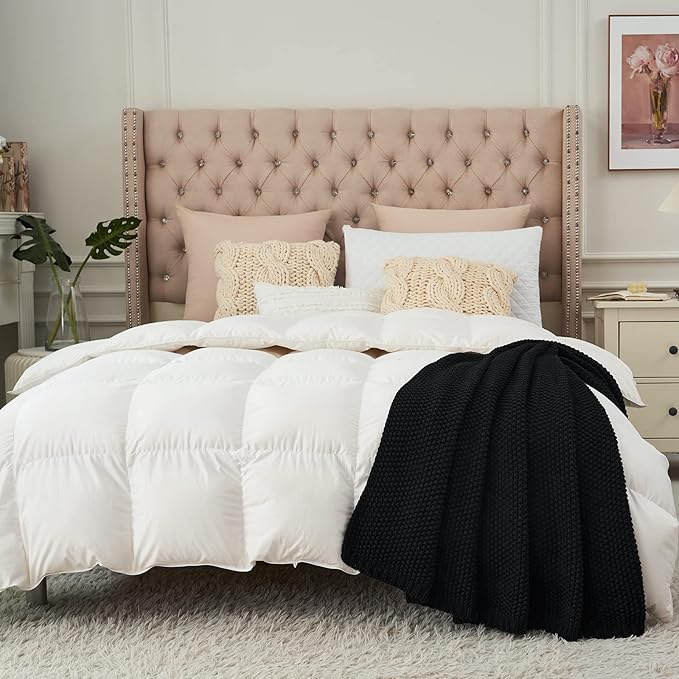 Longhui bedding Chunky Cable Knit Throw Blanket Lightweight Black 100% Organic Cotton Blanket for Sofa Couch Bed Baby Nursery, Rustic Shabby Chic Modern Farmhouse, 60” x 80” Give Laundering Bag