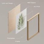 SIGNWIN Framed Banana Palm Monstera Leaf Wall Art, Set of 4 Green Pastel Wall Decor Prints, Nature Wilderness Wall Décor for Living Room, Bedroom - 11"x14" Natural