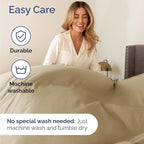 Twin Sheets Set 4 Piece - Includes 2 Pillowcases - Bed Sheets Twin Size - Soft Hotel Luxury Bedding - Cooling, Comfy, Cozy and Breathable - 1 Flat & 1 Fitted & 2 Pillowcases w/ Deep Pockets - Beige