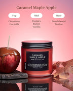 M&SENSE Caramel Apple Pie Candles for Home Scented, Natural Soy Wax 11.6oz Long Lasting 70 Hours Clean Non Toxic Large 2 Wick Candle Gifts for Thanksgiving Housewarming