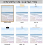 SIGNWIN Poster Bathroom Decor 11"x14"x 4, Wall Art Room Decor Multicolor for Living Room, Bedroom, Office White Pastel Tropical Island Ocean Beach Shore Nature Wilderness Realism Landscape Colorful