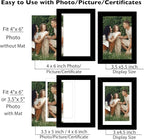 12 Packs 4x6 Picture Frames Bulk, Display 3.5x5 with Mat or 4x6 Without, White Gallery Frame Set, 4 by 6 Frames Bulk Set of 12, Collage Wall Decor Photo Frame Set for Wall and Tabletop, White