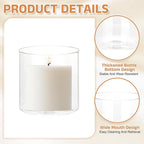 uxcell Hurricane Candle Holder (H:3.9" OD:4"), Pillar Floating Candles Holder Clear Glass Cylinder Flower Vases for Table Centerpiece Wedding Party Home Decoration 2Pcs