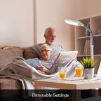 Brightech Litespan - Bright LED Floor Reading Lamp for Over Chair Crafts and Reading, Estheticians' Light for Lash Extensions, Adjustable Standing Lamp for Living Room, Bedroom, Office - White