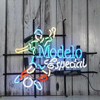 Real Neon Glass Tubes Sign For Modelo Especial Soccer Bulb Sign Lights Sign Tube Iconic Bulbs Bright Lamp Custom Brand Logo Handmade Neon Signs Wall Decor 24 * 20 Inches