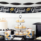 Blue Gold Vase Filler | 150PCS Pearls Bead for Centerpieces Vases | 8/14/20 mm No Hole Beads, Fake Pearls for Wedding Birthday 2025 Graduation Party Table Centerpieces Decor