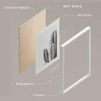 SIGNWIN Framed Black & White Saguaro Southwest Desert Tropical Cactus Wall Art, Set of 4 Floral Botanical Wall Decor Prints, Nature Wilderness Wall Décor for Living Room, Bedroom - 11"x14" White