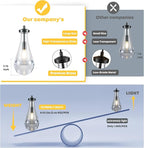 2 Pack Pendant Light for Kitchen Island, Raindrop Black Modern Crystal Glass Pendant Lights, Pendant Lights in Kitchen Island, E12 Bulb Indoor Island Pendant Lights,for Dining Room,Living Room