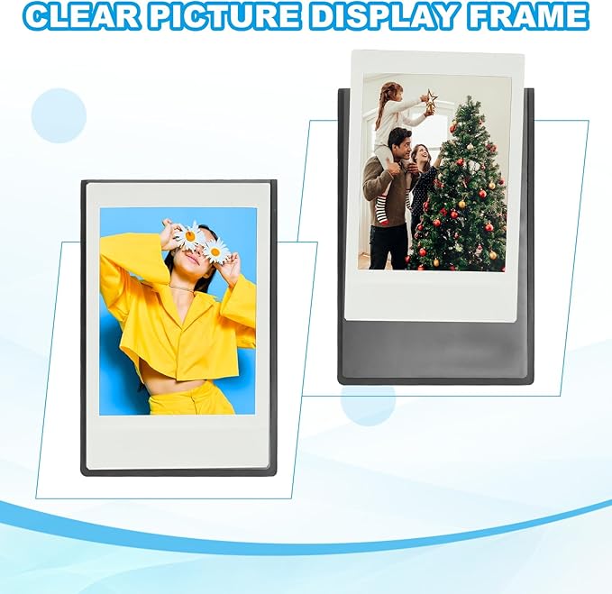PATIKIL 2x3 Fridge Magnetic Frame, 10Pcs Mini Picture Frames Photo Frame Instant Film Small Picture Holder for Fujifilm Refrigerator, 5 Colors
